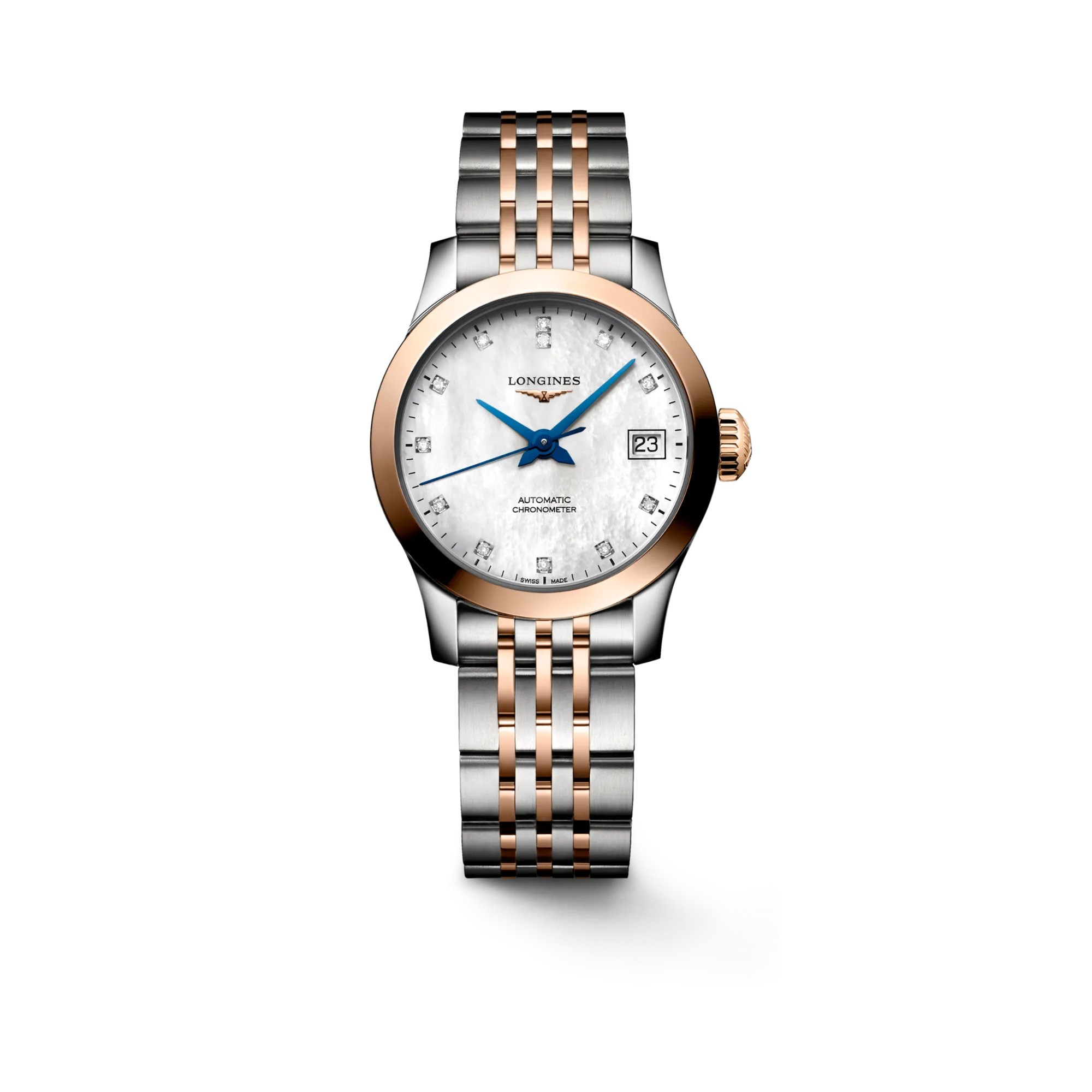 Longines Record Otomatik Beyaz Sedef L23205877