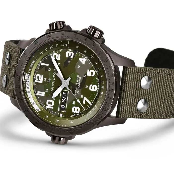 Hamilton Khaki Aviation X-Wind Auto Otomatik Yeşil H77775960 detay görseli 2