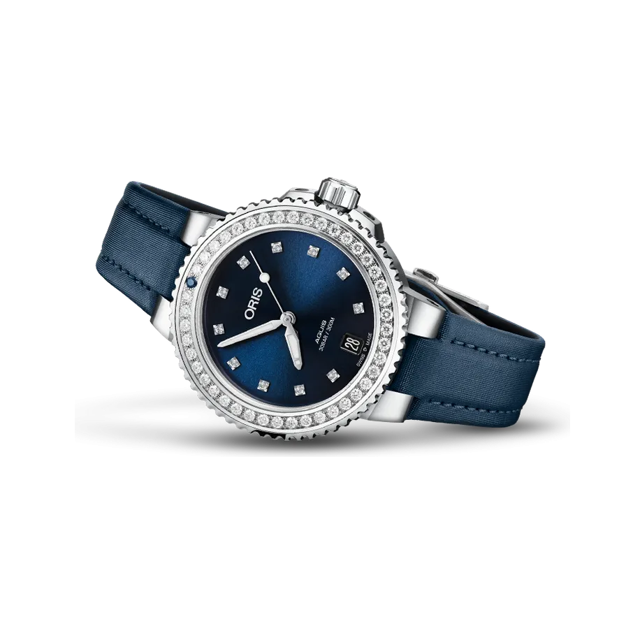 Oris Aquis Date Diamonds Otomatik Mavi 01733773149950751846FC