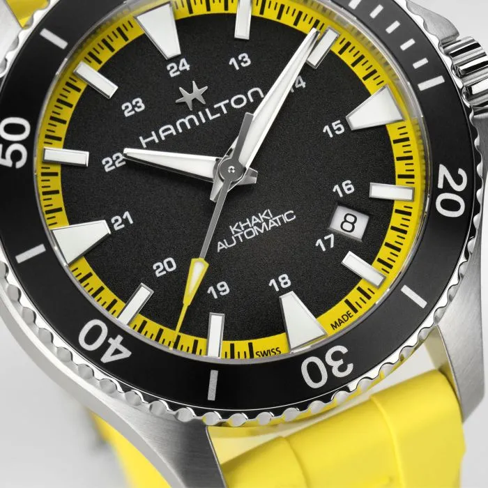 Hamilton Khaki Navy Scuba Auto Otomatik Siyah H82395332 detay görseli 3