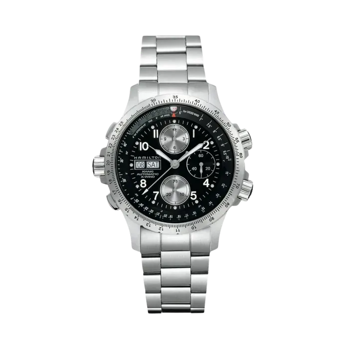 Hamilton Khaki Aviation X-Wind Auto Chrono Siyah H77616133